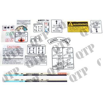 Decal Kit David Brown Warning & Operations - 64367